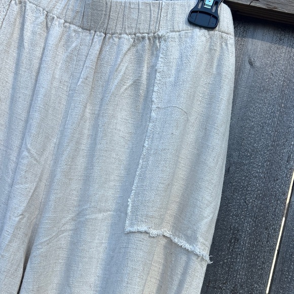 Umgee Light Cream Elastic Waist Pants - Picture 7 of 7
